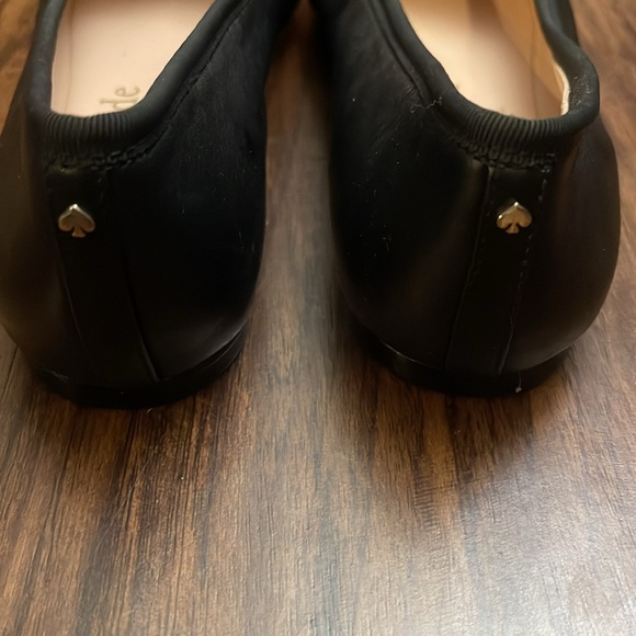 One day only! EUC KATE SPADE NEW YORK Honey Ballet Flats Bows Black Leather 9 - Picture 8 of 16